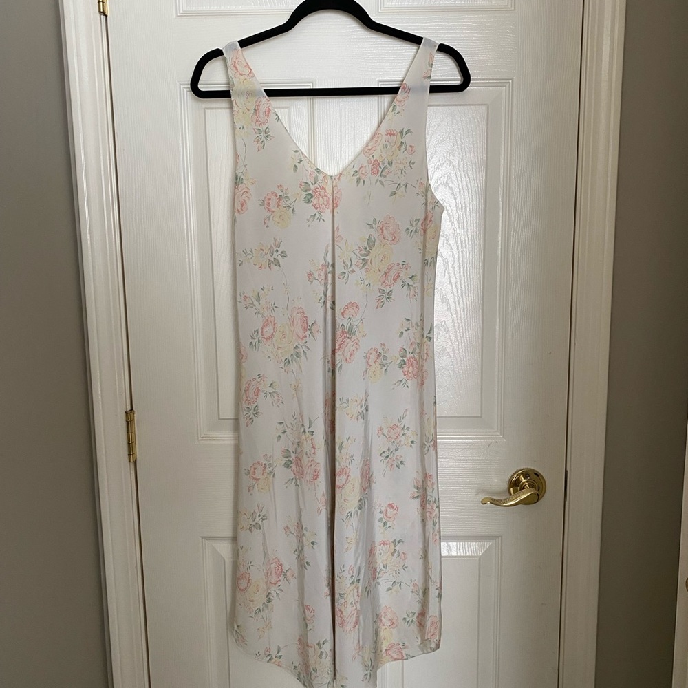 vintage floral sleeveless slip dress